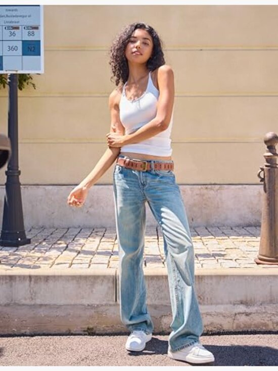 Genuine Leather Western Cowgirl Wide Belt for Jeans with Gift Box main image 6